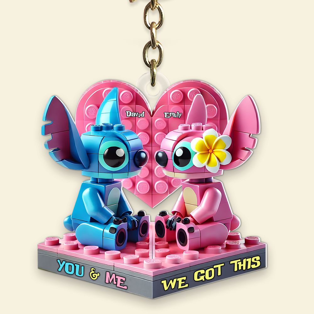You & Me, We Got This - Personalized Couple Keychain for Alien Fans Keychains PopCulturePrints