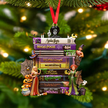 Load image into Gallery viewer, &quot;Embrace Your Dark Side!&quot; - Horror Witch Tape Stack Ornament - Personalized Gifts for Horror Fans Ornament PopCulturePrints

