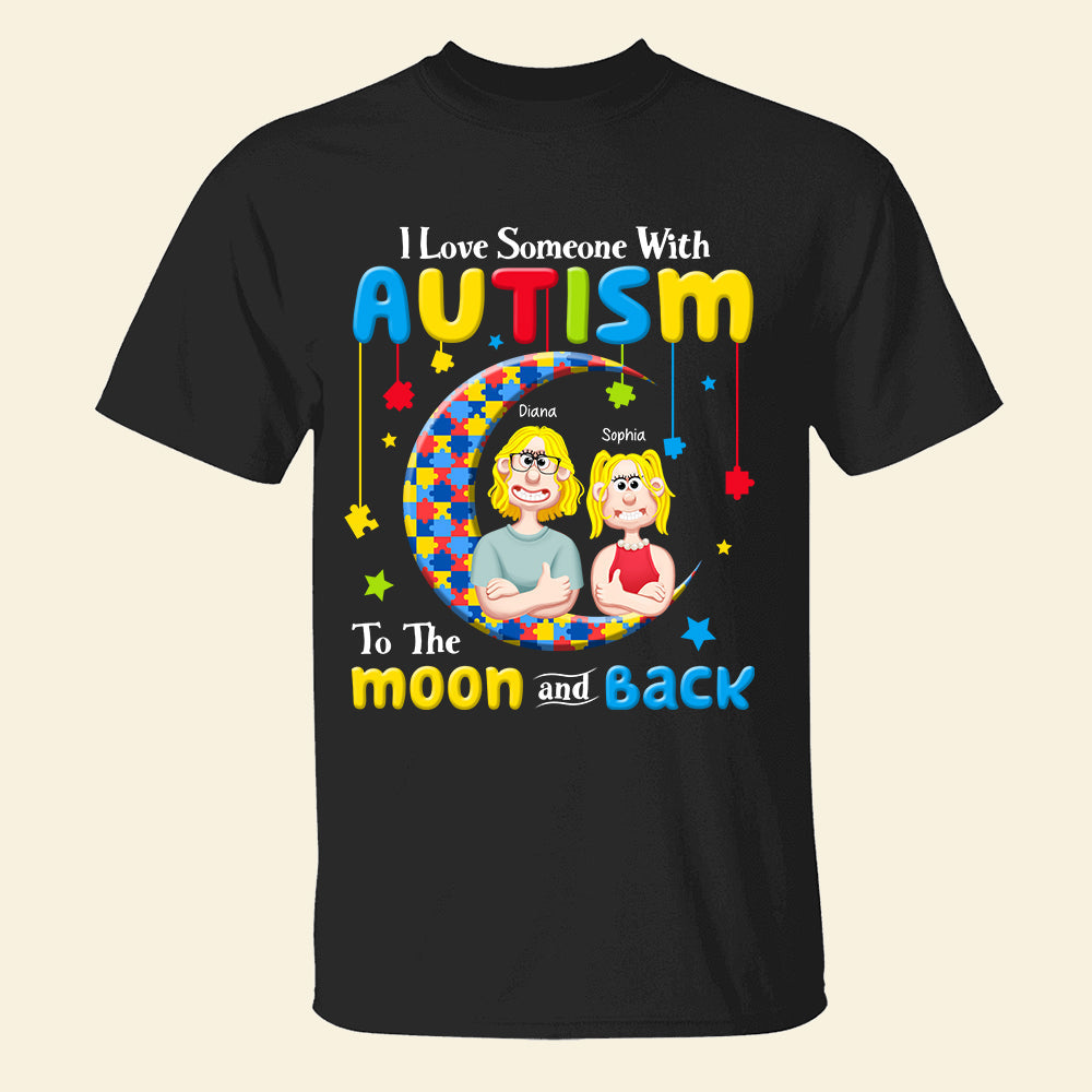 I Love Someone With Autism T-Shirt - Personalized Gift for Autism Awareness Shirts PopCulturePrints