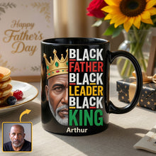 Load image into Gallery viewer, "Black Father, Black King" - Personalized Coffee Mug for Dad, Grandpa, and Loved Ones Coffee Mug PopCulturePrints
