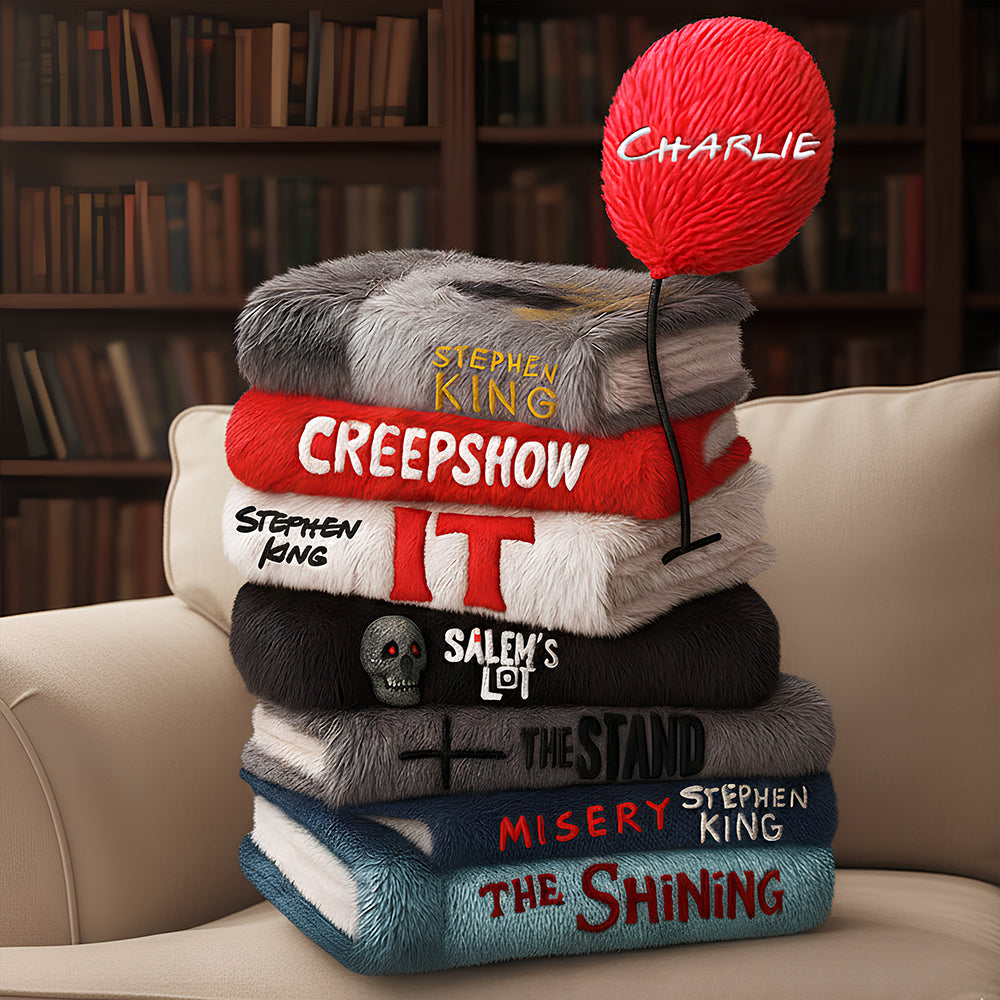 “Delve Into the Dark” - Horror Pillow Personalized Gifts - Custom Gift for Horror Fans, Book Lovers, and Halloween Enthusiasts Pillow PopCulturePrints