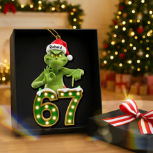 Load image into Gallery viewer, Green Monster Grins: Personalized Acrylic Ornament - A Unique Christmas Gift for Everyone Ornament PopCulturePrints
