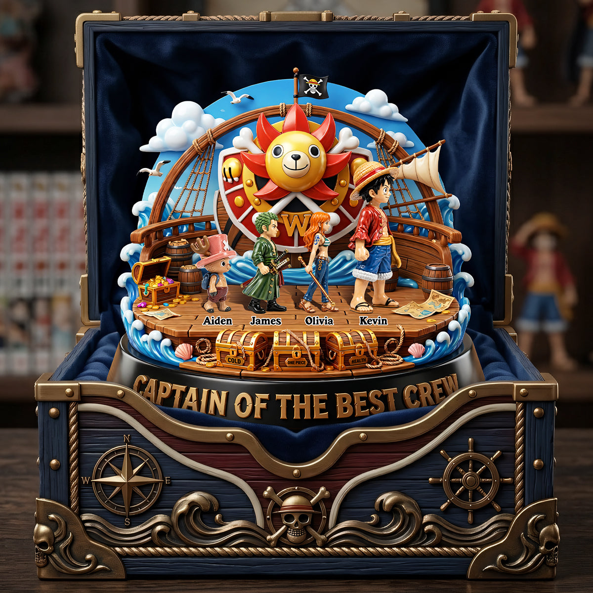 “Captain of the Best Crew” - Personalized Acrylic Plaque - Unique Gift for Dad, Grandpa & Kids Shaped Plaques PopCulturePrints