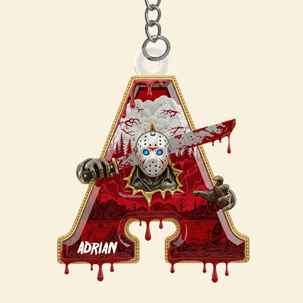 "Unlock Your Dark Side: Villain Alphabet Keychain - Personalized Gift for Horror Fans" Keychains PopCulturePrints