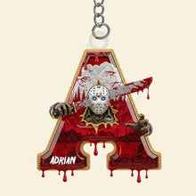 Load image into Gallery viewer, &quot;Unlock Your Dark Side: Villain Alphabet Keychain - Personalized Gift for Horror Fans&quot; Keychains PopCulturePrints

