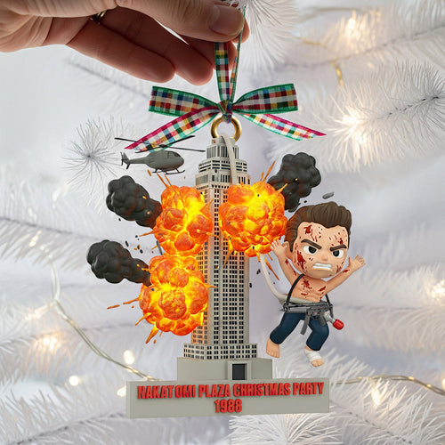 “Celebrate the Holidays with a Bang!” - Epic Christmas Ornament, Personalized Gift for Classic Movie Fans Ornament PopCulturePrints