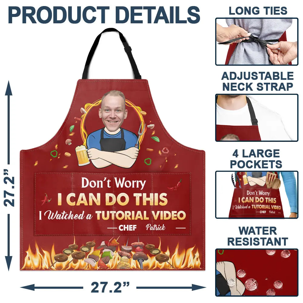 Don't Worry, I Can Do This - Personalized Apron | Perfect Gift for Cooking Enthusiasts Apron PopCulturePrints