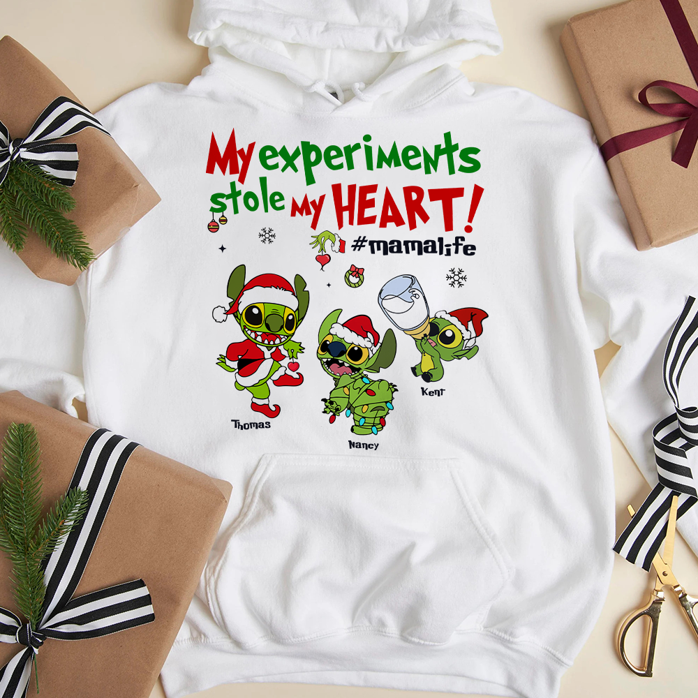 Customizable "My Experiments Stole My Heart" Mom Shirt