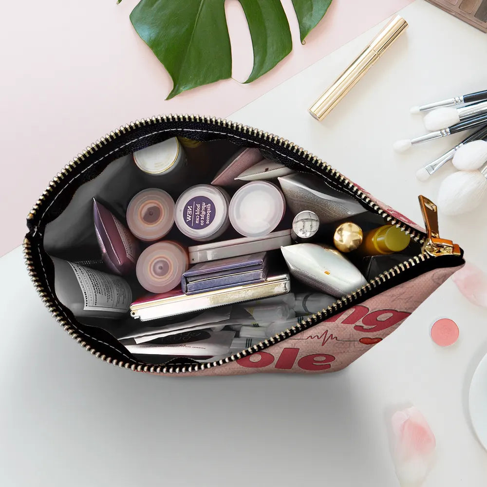 “Nurses Make the World a Better Place” - Personalized Cosmetic Bag - Gift for Nurses, Medical Professionals, and Caregivers Cosmetic Bag PopCulturePrints