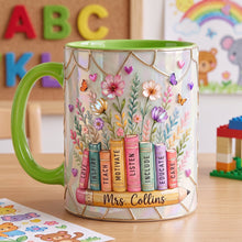 Load image into Gallery viewer, Nurturing Teacher Accent Mug - Personalized Gift for Educators Coffee Mug PopCulturePrints
