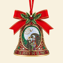 Load image into Gallery viewer, “Til Death Do Us Part” - Gothic Love Christmas Ornament - Custom Personalized Gift for Couples Ornament PopCulturePrints
