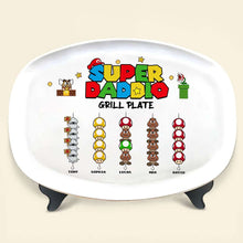 Load image into Gallery viewer, Super Dad Grill Plate - Personalized Family Design Resin Plate PopCulturePrints
