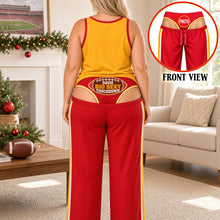 Load image into Gallery viewer, "Touchdown in Style!" - Naughty Hot Goddess Pajama Pants - Personalized Gifts for Sport Lovers
