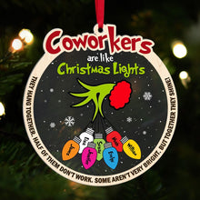 Load image into Gallery viewer, Personalized Christmas Ornament for Coworkers: Festive Lights Design
