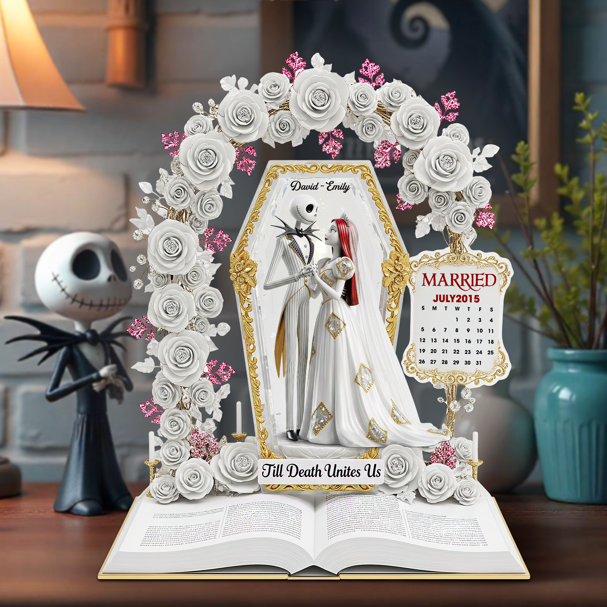 Till Death Do Us Part - Personalized Couple Anniversary Acrylic Plaque Shaped Plaques PopCulturePrints