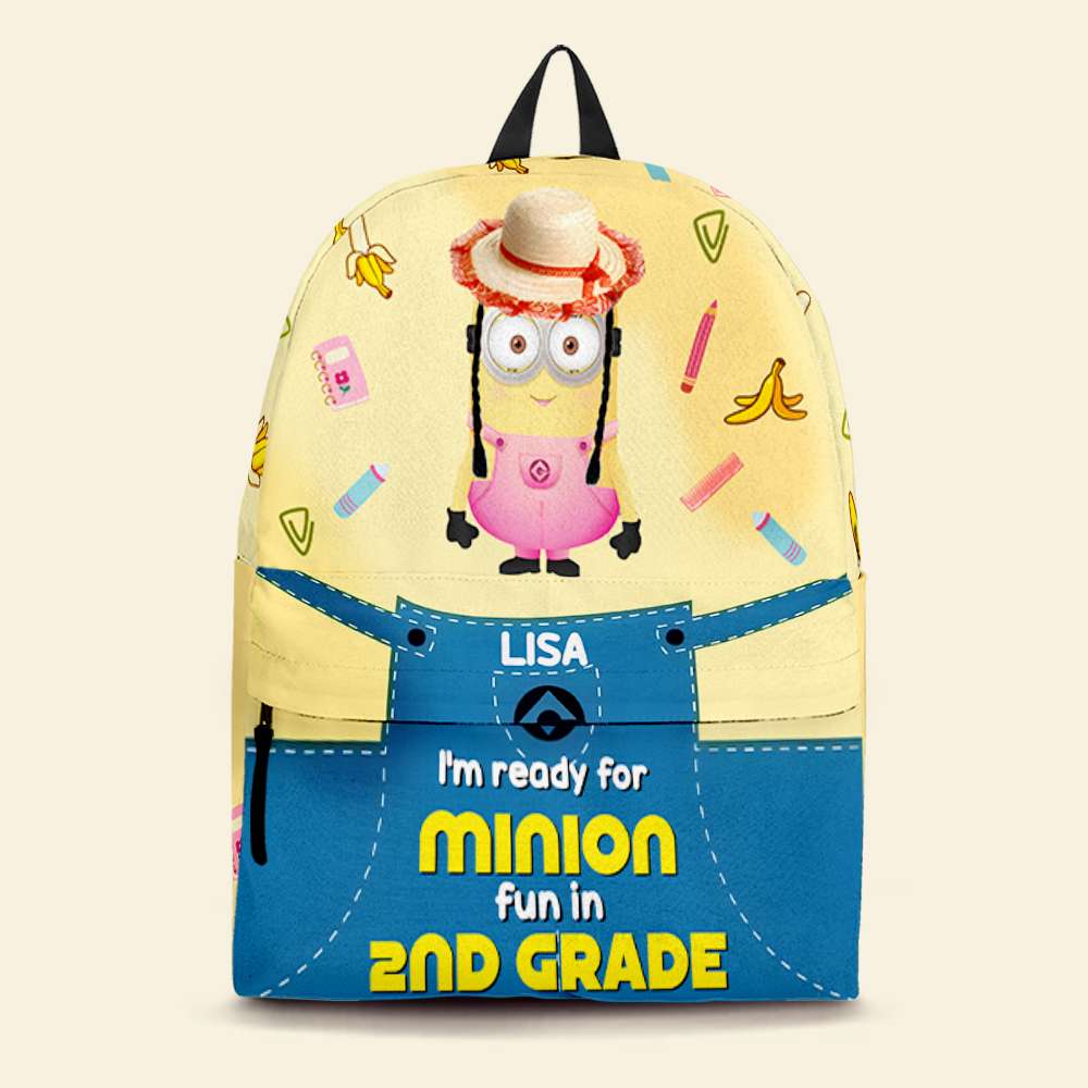 Personalized Minion-themed Kids Backpack - Ready for Fun in School