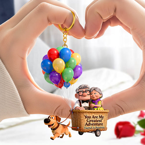 You Are My Greatest Adventure Keychain - Personalized Couple Gift Keychains PopCulturePrints