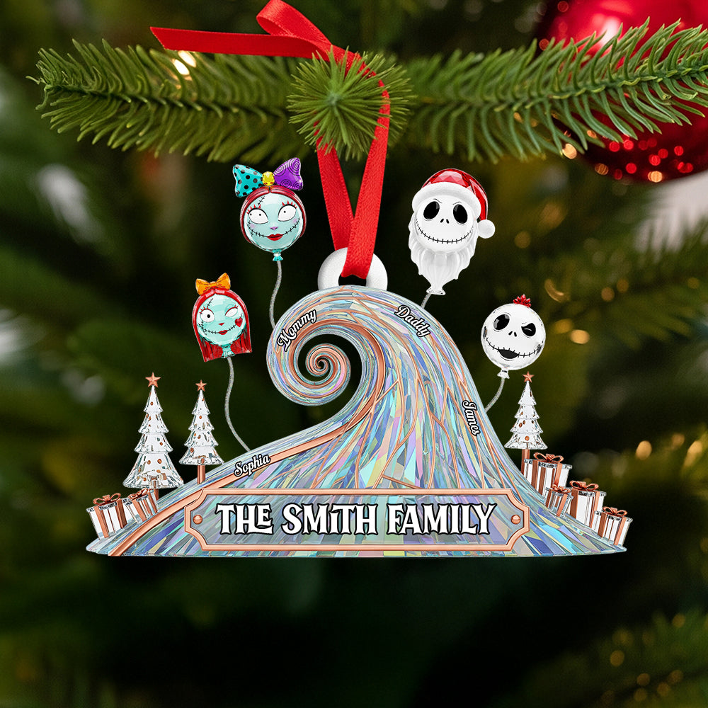 Whimsical Family Balloon Ornament – Personalized Gift for Family Ornament PopCulturePrints