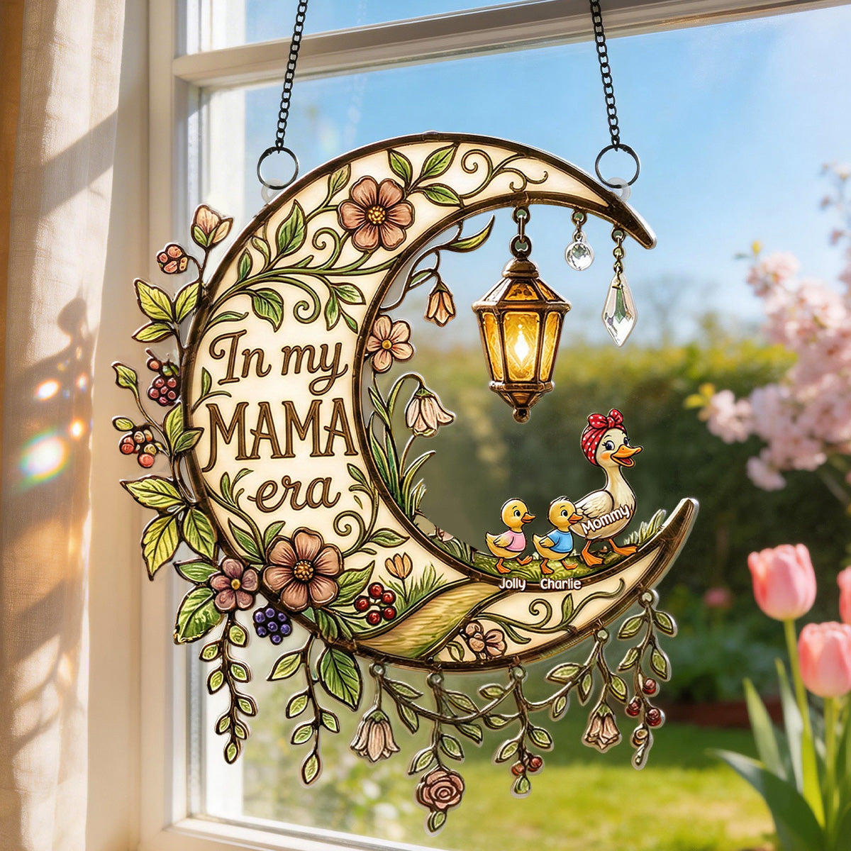 "In My Mama Era" - Personalized Suncatcher Ornament, A Perfect Gift for Moms and Grandmas Ornament PopCulturePrints