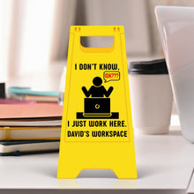 Load image into Gallery viewer, Caution: Overstimulated – Personalized Funny Office Warning Acrylic Plaque – Unique Gifts for Coworkers and Friends Shaped Plaques PopCulturePrints
