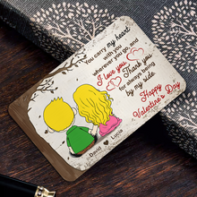 Load image into Gallery viewer, Personalized Couple Wallet Card - Heartfelt Gift for Love Wallet Card PopCulturePrints
