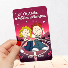 Load image into Gallery viewer, Personalized Wallet Card for Couples - No Returns or Refunds Wallet Card PopCulturePrints
