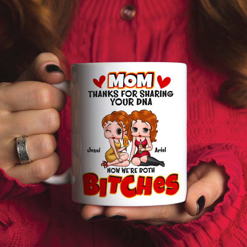 Personalized Mom Coffee Mug - Thanks for Sharing Your DNA Coffee Mug PopCulturePrints