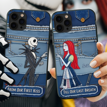 Load image into Gallery viewer, &quot;From Our First Kiss to Till Our Last Breath&quot; - Unique Horror Couple Phone Case - Personalized Gifts for Couples Phone Case PopCulturePrints
