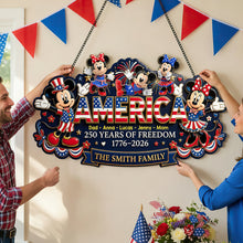 Load image into Gallery viewer, Celebrate Freedom - Customized America 250th Anniversary Acrylic Sign - Perfect Personalized Gift for Family and Friends
