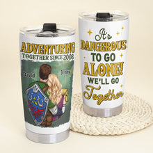 Load image into Gallery viewer, Personalized Adventure Couple Tumbler - Unique Valentine&#39;s Day Gifts for Couples Tumbler Cup PopCulturePrints

