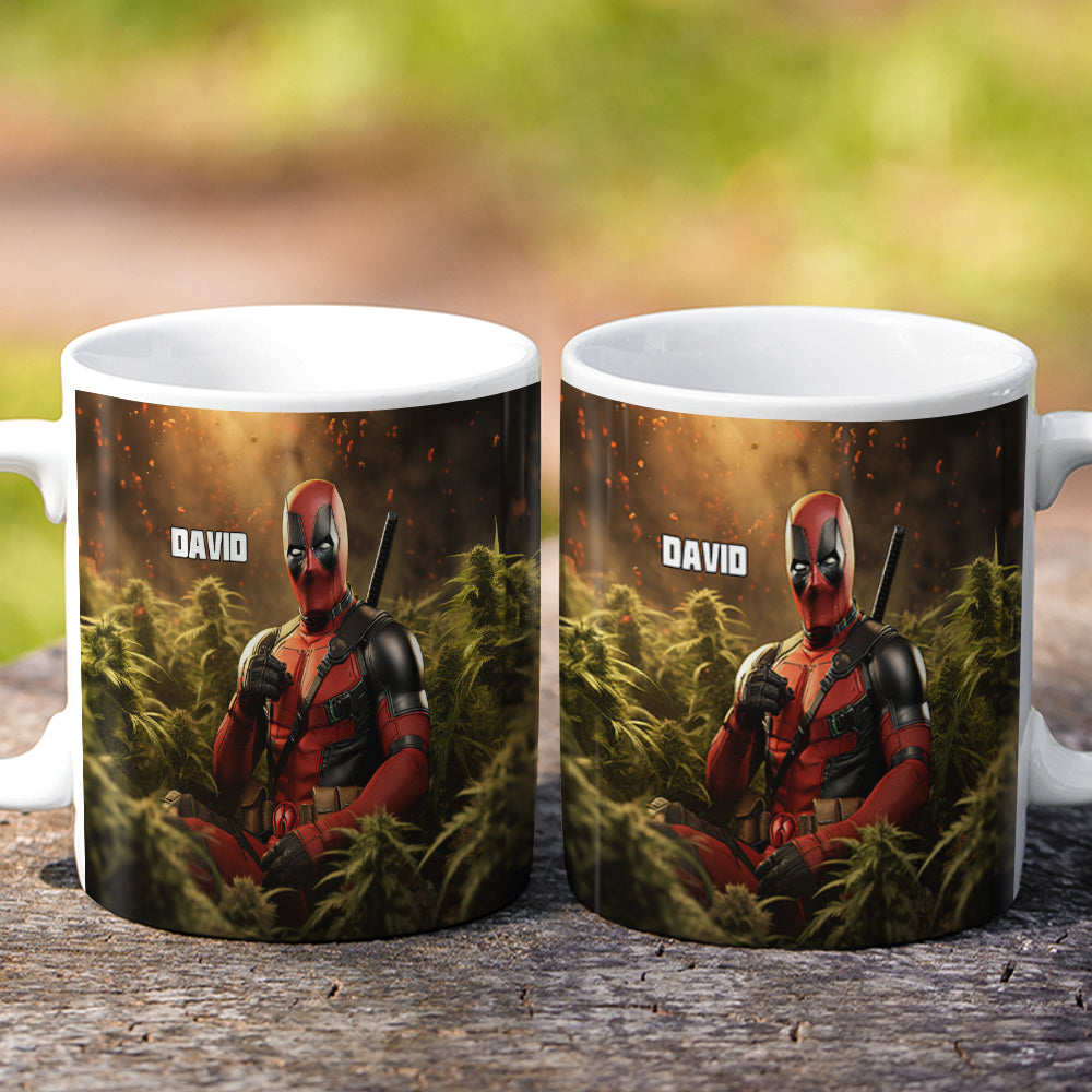 Custom Weed Lover Coffee Mug with Hero Design Coffee Mug PopCulturePrints