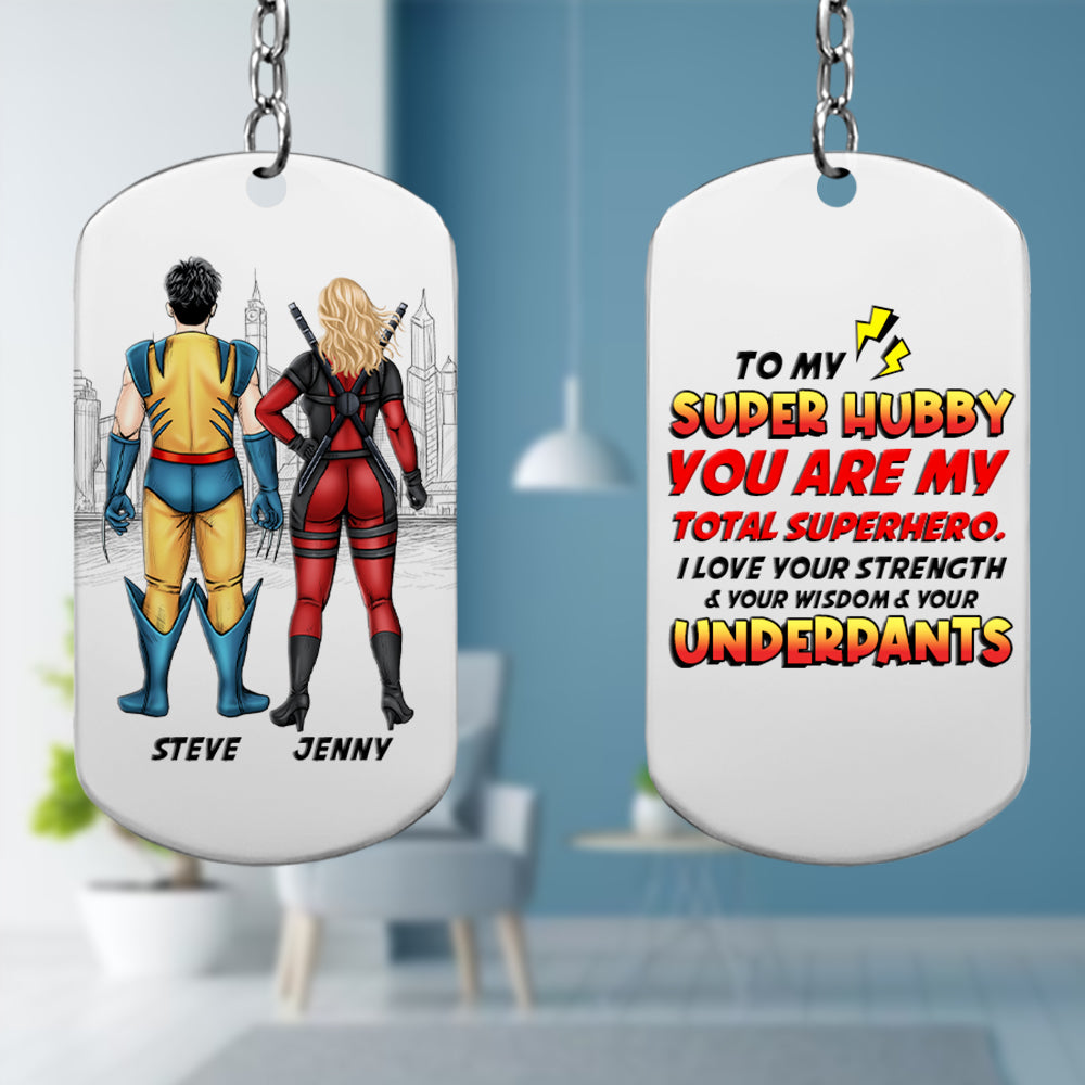 Superhero Couple Personalized Keychain - Unique Valentine's Day Gifts for Couples Keychains PopCulturePrints