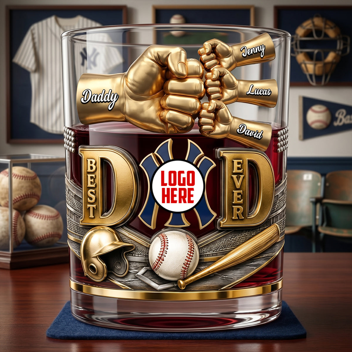 “Best Legend Dad Ever” - Personalized Whiskey Glass for Dad, Grandpa, and More Glass PopCulturePrints
