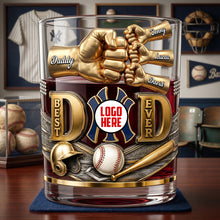 Load image into Gallery viewer, “Best Legend Dad Ever” - Personalized Whiskey Glass for Dad, Grandpa, and More Glass PopCulturePrints

