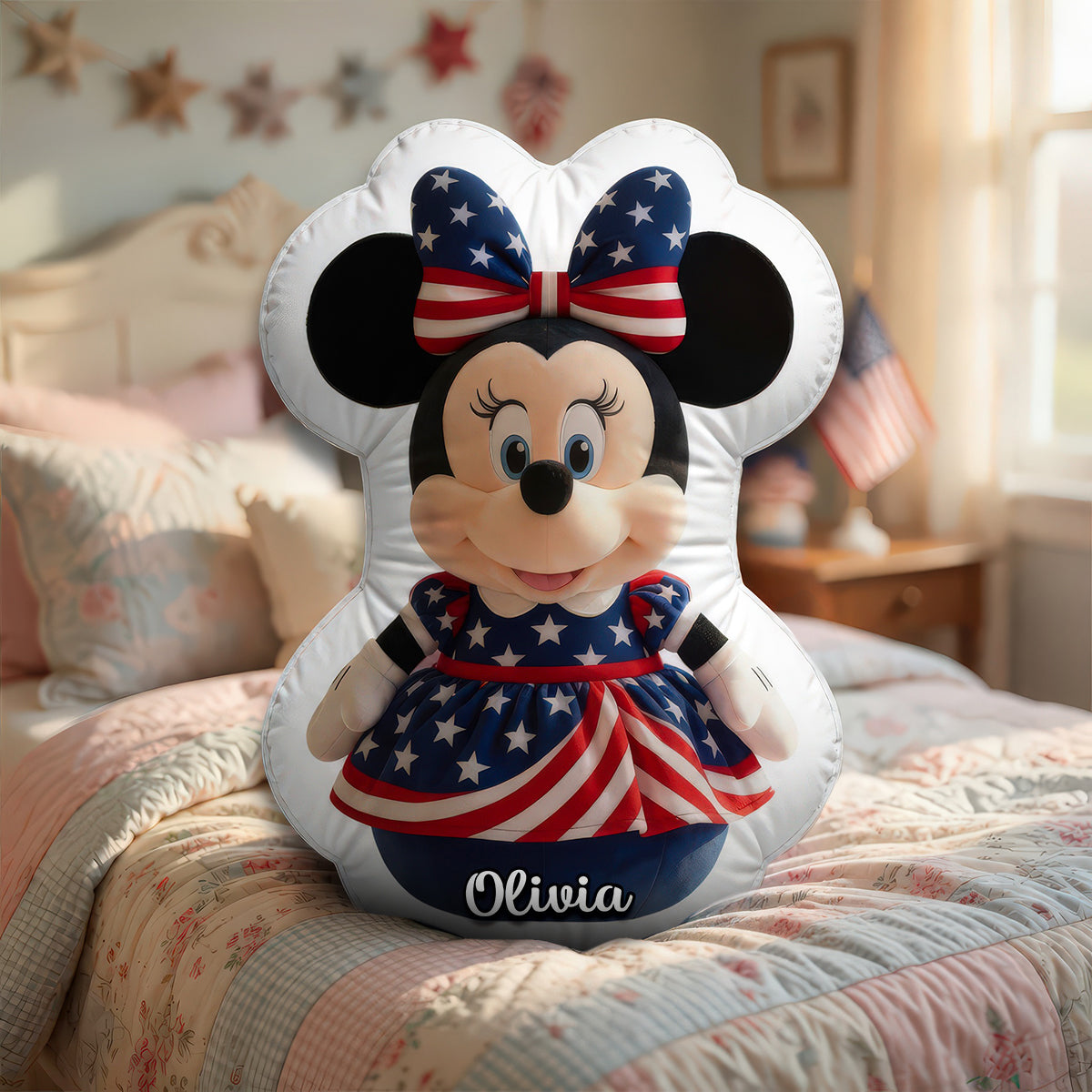 Celebrate Freedom with Our Freedom Lovers Shaped Pillow - Personalized Patriotic Gift for All