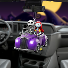 Load image into Gallery viewer, Forever Ride Car Ornament - Personalized Gift for Couples Ornament PopCulturePrints
