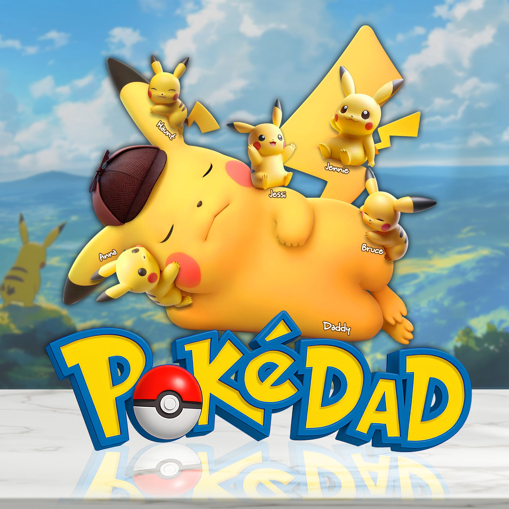 Make It Personal: Cute Creature Dad Acrylic Plaque - Unique Gift for Dads, Grandpas, and More! Shaped Plaques PopCulturePrints