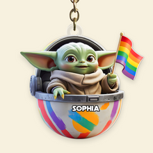 Load image into Gallery viewer, Celebrate Diversity with Our Galaxy Monster LGBT Keychain - Personalized Gifts for Everyone Keychains PopCulturePrints
