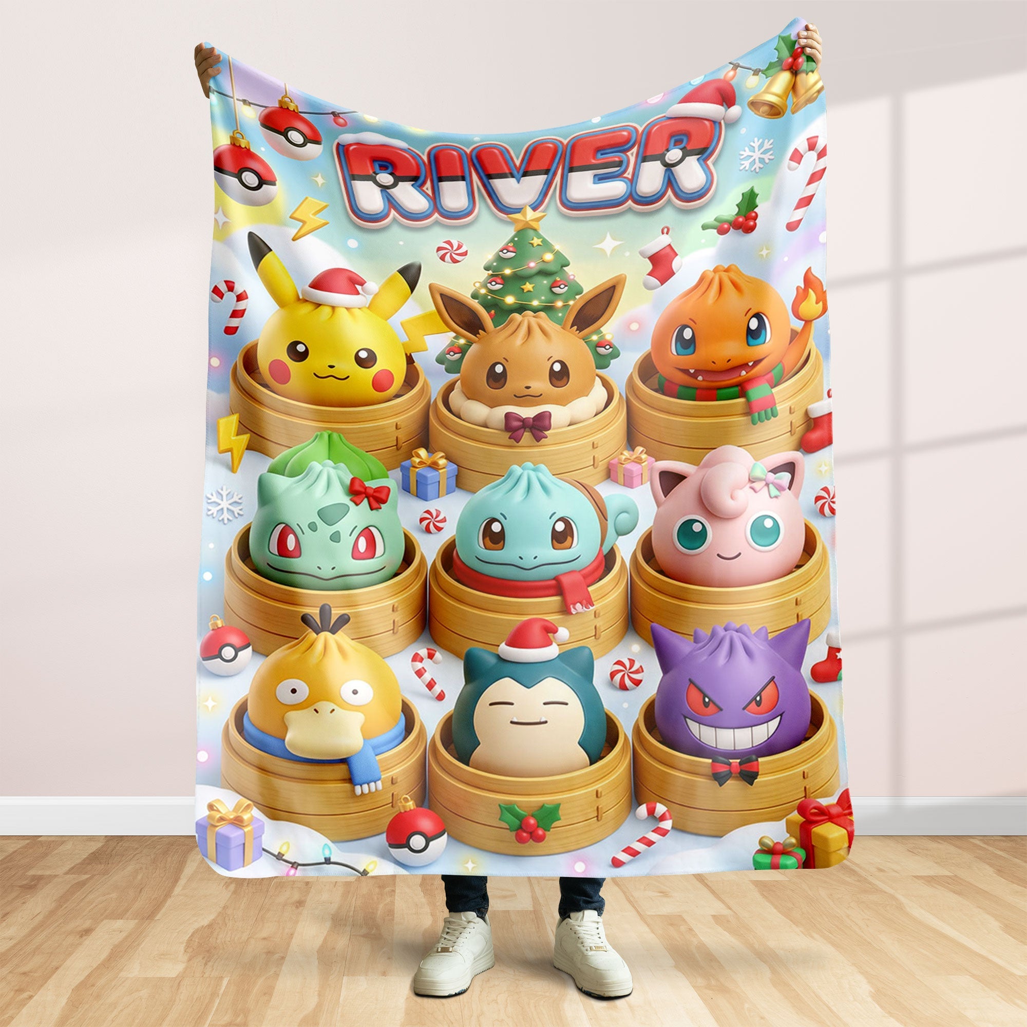 “Wrap Your Loved Ones in Joy” - Lovely Dumpling Blanket, Personalized Gift for All Ages