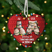 Load image into Gallery viewer, Growing Old Together Since 2014 - Personalized Christmas Ornament for Funny Couples Ornament PopCulturePrints
