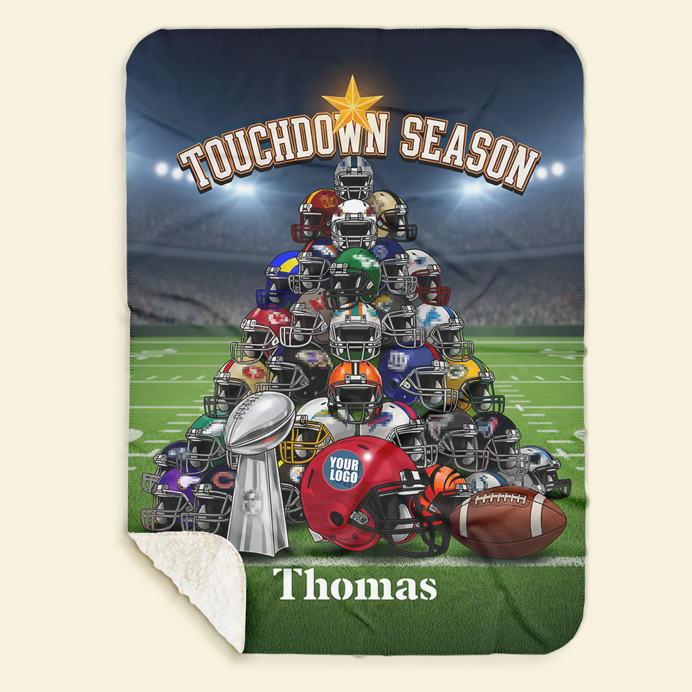 Touchdown Season Blanket - Personalized Gift for Sports Fans Blanket PopCulturePrints