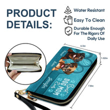 Load image into Gallery viewer, Best Dog Mom Ever 3D Effect - Personalized Leather Long Wallet for Pet Lovers Leather Long Wallet PopCulturePrints
