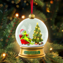 Load image into Gallery viewer, I Dream of a Green Christmas - Personalized Chill Monster Ornament for Herb Lovers Ornament PopCulturePrints
