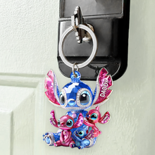 Load image into Gallery viewer, “A Daddys’ Love” - Monster Dad Keychain - Personalized Gifts for Dad Keychains PopCulturePrints
