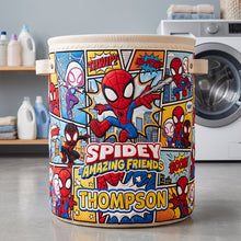 Load image into Gallery viewer, Comic Hero Quilted Laundry Basket - Personalize Gifts 02patn010726 Laundry Basket PopCulturePrints
