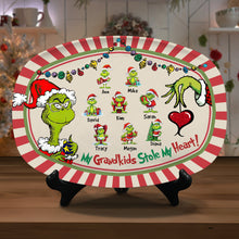 Load image into Gallery viewer, Personalized Christmas Resin Plate for Grandma - My Grandkids Stole My Heart Plates PopCulturePrints
