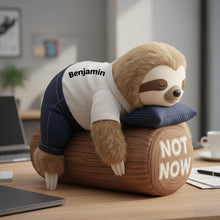Load image into Gallery viewer, "Take a Break with Personalized Sloth Pillow" - Custom Gift for Office Workers Pillow PopCulturePrints
