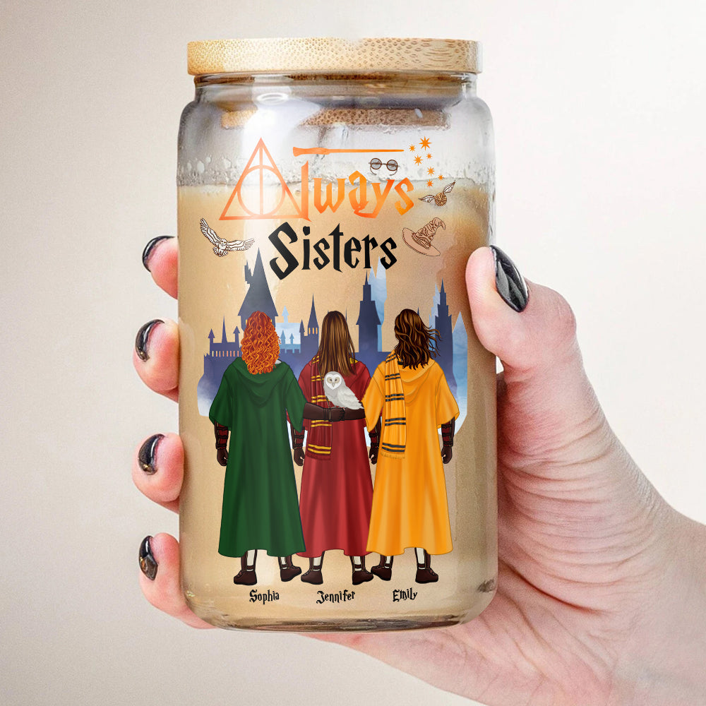 Personalized Harry Potter Sisters Glass Can – Always Sisters