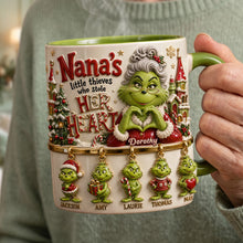 Load image into Gallery viewer, Nana's Little Thieves Who Stole Her Heart - Personalized Grandma Holiday Christmas Coffee Mug Coffee Mug PopCulturePrints
