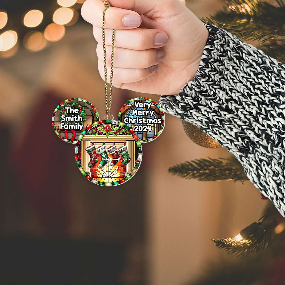Personalized Family Christmas Ornament - Acrylic Keepsake Ornament PopCulturePrints